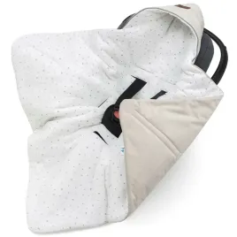 kocyk-otulacz-do-fotelika-samochodowego-muslinowy-wiosenny-z-kapturkiem