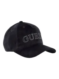 guess-czapka-z-daszkiem-velvet-cap-czarna