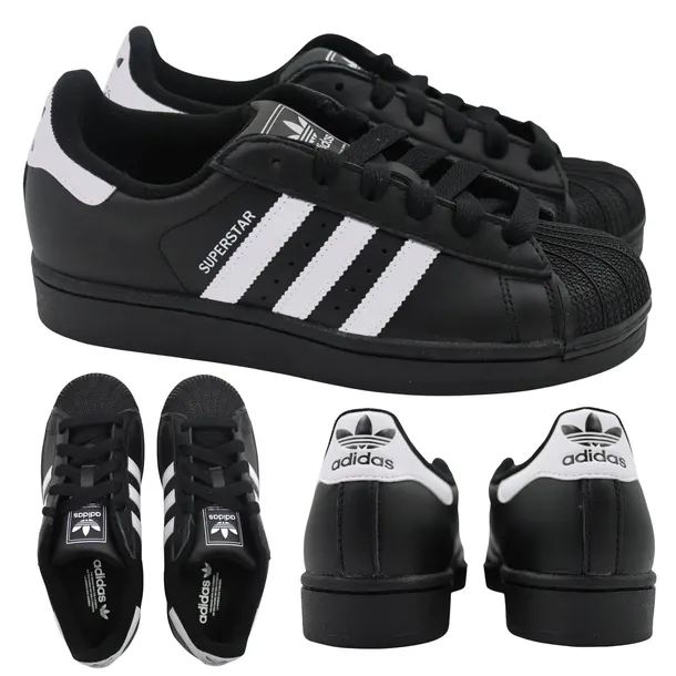 BUTY SPORTOWE DAMSKIE SKÓRA CZARNE SNEAKERSY ADIDAS SUPERSTAR JI0079 36 2/3