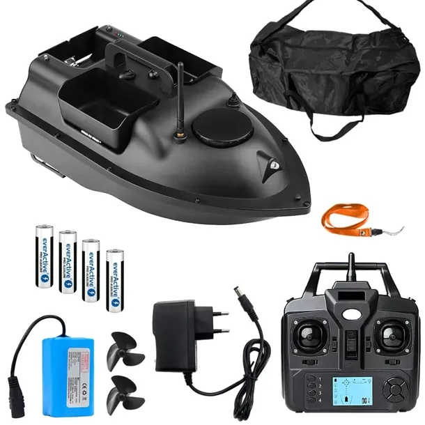 Łódka Zanętowa Flytec V010 RC GPS 3 Podajniki 2000g 500m Pilot Torba GRATIS