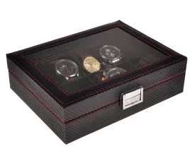 pudelko-organizer-szkatulka-kuferek-etui-na-10-zegarkow-karbonowe