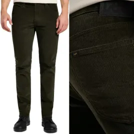 lee-daren-olive-night-proste-zielone-spodnie-sztruksy-nizszy-stan-w32-l32