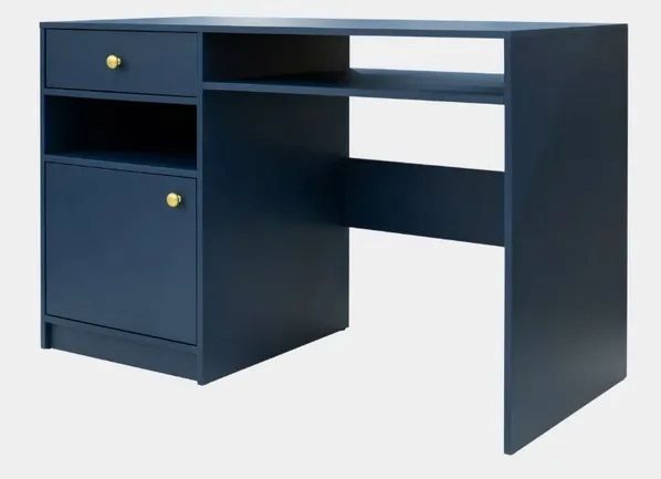 Biurko z szufladą 125cm SIENA CIEMNY BŁĘKIT