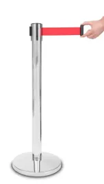 slupek-odgradzajacy-z-tasma-230-cm-chrom-slupek-vip-wejscie-czerwona-tasma