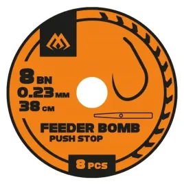 mikado-przypon-feeder-bomb-z-push-stopem-bez-zadziora-nr10-0-20mm-38cm-8szt