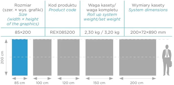 kaseta-rollup-exclusive-85-cm-stan-nowy