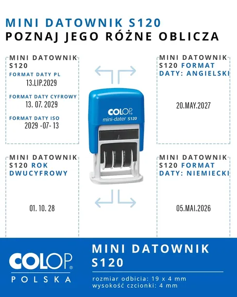 datownik-mini-s120-kolor-odbicia-czarny-czerwony-fioletowy-niebieski-zielony