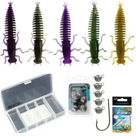 flagman-tonbo-larwa-wazki-5-cm-pelny-zestaw-pudelko-haczyki-czeburaszki