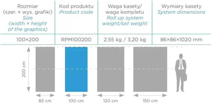 kaseta-rollup-exclusive-100-cm-stan-nowy
