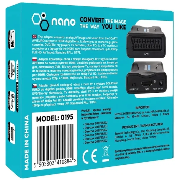 adapter-konwerter-scart-do-na-hdmi-av-euro-hd-stan-opakowania-oryginalne