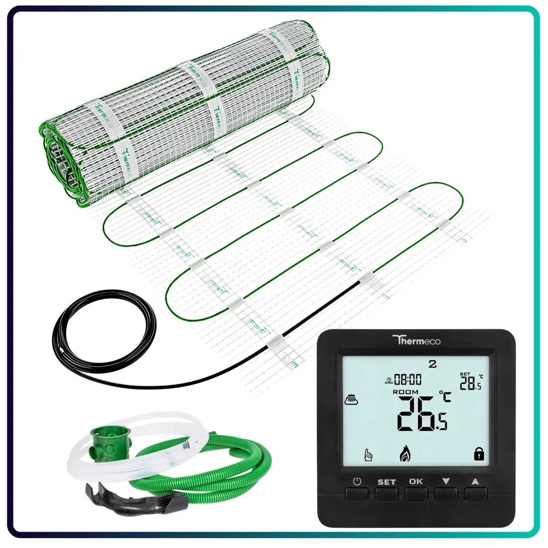 mata-grzewcza-grzejna-pod-plytki-120w-m2-zestaw-termostat-thermeco-h8-15m2