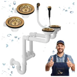 syfon-zlewozmywakowy-przyscienny-dwukomorowy-z-przelewem-zloty-automatyczny