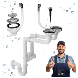 syfon-zlewozmywakowy-dwukomorowy-przyscienny-odplyw-sitko-chrom-automat