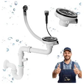 syfon-przyscienny-do-zlewozmywaka-automatyczny-jednokomorowy-z-przelewem