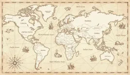 drewniany-obraz-mapa-swiata-retro