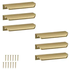 uchwyt-meblowy-krawedziowy-nowoczesny-aluminium-zloty-mat-148-mm-6-sztuk