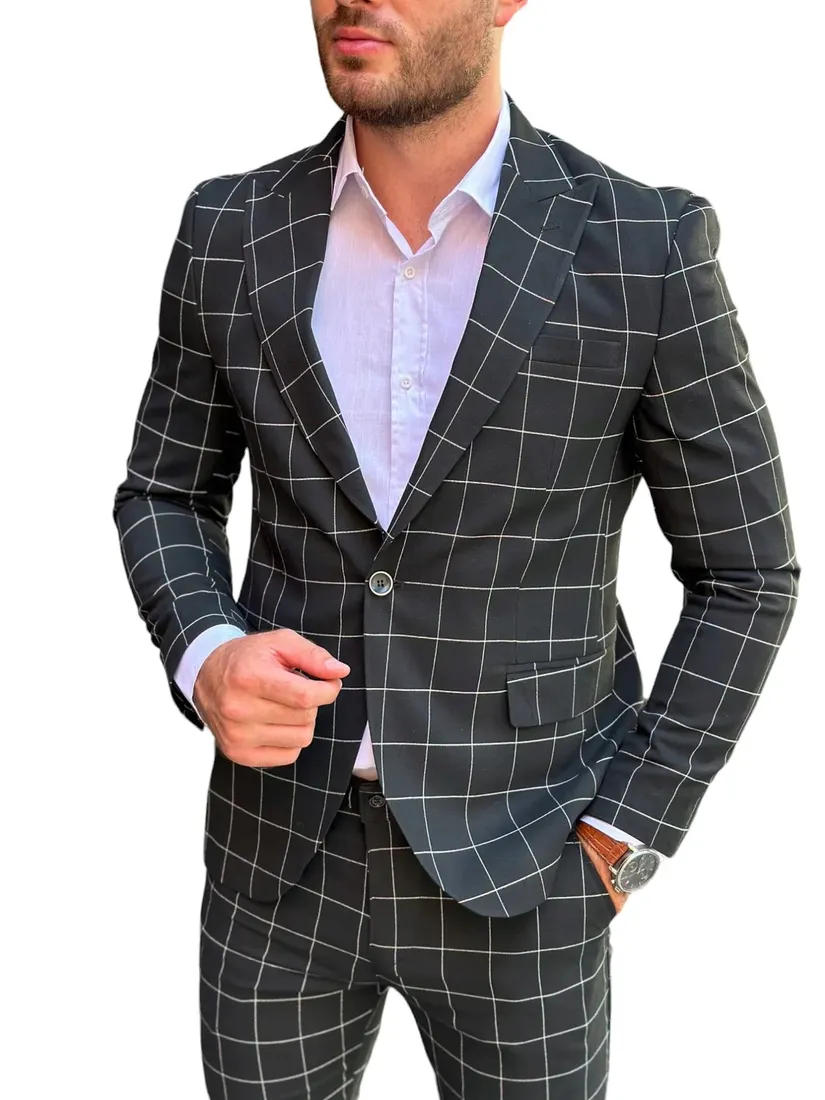 garnitur-czarny-biala-krata-2-czesciowy-wizytowy-sportowy-52-33-m-l-stan-nowy