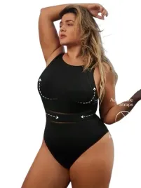 shein-plus-size-stroj-kapielowy-granatowy-46-l9a