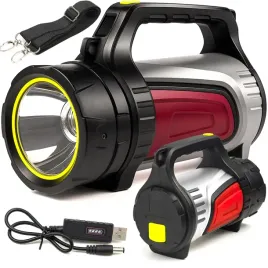 latarka-akumulatorowa-led-szperacz-powerbank-mocna-reflektor-pasek-na-ramie