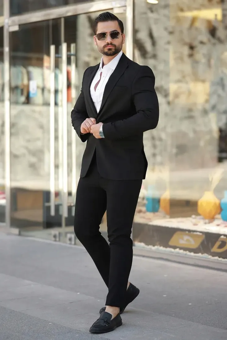 garnitur-komplet-czarny-sportowo-elegancki-wizytowy-gust-man-slim-52-33-stan-nowy