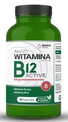 WITAMINA B12 ACTIVE czysta wysoko przyswajalna dawka 90 kaps Xenico Pharma