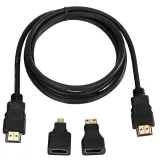 przewod-kabel-hdmi-mini-micro-3w1-full-hd-4k-15m-stan-nowy