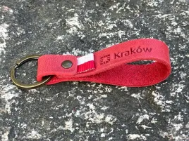brelok-skorzany-pamiatka-z-napisem-krakow-red