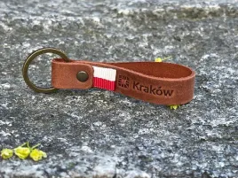 brelok-skorzany-krakow-pamiatka-brazowy-recznie-robiony