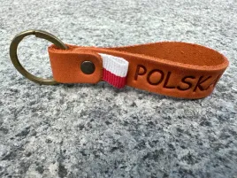 brelok-skorzany-polska-pomaranczowy