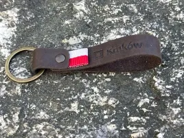 brelok-skorzany-pamiatka-z-napisem-krakow-ciemnobrazowy