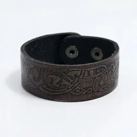 meska-bransoletka-z-tloczonej-skory-w-stylu-vintage-ciemny-braz