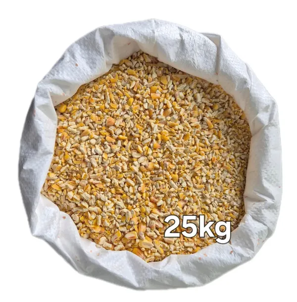 Kukurydza pokruszona jak gnieciona, naturalna pasza, karma dla drobiu 25 kg