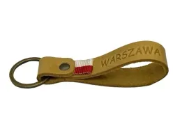 brelok-skorzany-warszawa-pamiatka-zolty-recznie-robiony