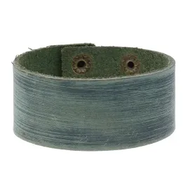 bransoletka-punk-retro-zielona-skora-naturalna-2-zatrzaski-22cm