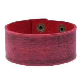 bransoletka-punk-retro-czerwona-skora-naturalna-unisex-22cm