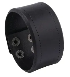 stylowa-prosta-czarna-skorzana-bransoletka-punkowa-23-cm