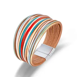 bransoletka-damska-skorzana-teczowa-19-cm-boho-kolorowa