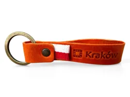 ekskluzywny-brelok-skorzany-z-napisem-krakow-i-flaga-polski-pomaranczowy