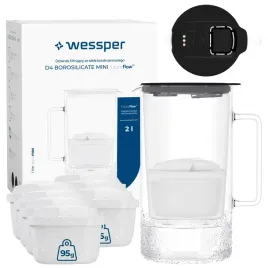 szklany-dzbanek-filtrujacy-wessper-d4-borosilicate-mini-2l-8x-filtr