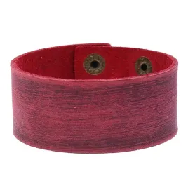 bransoletka-punk-retro-czerwona-skora-naturalna-unisex-22cm