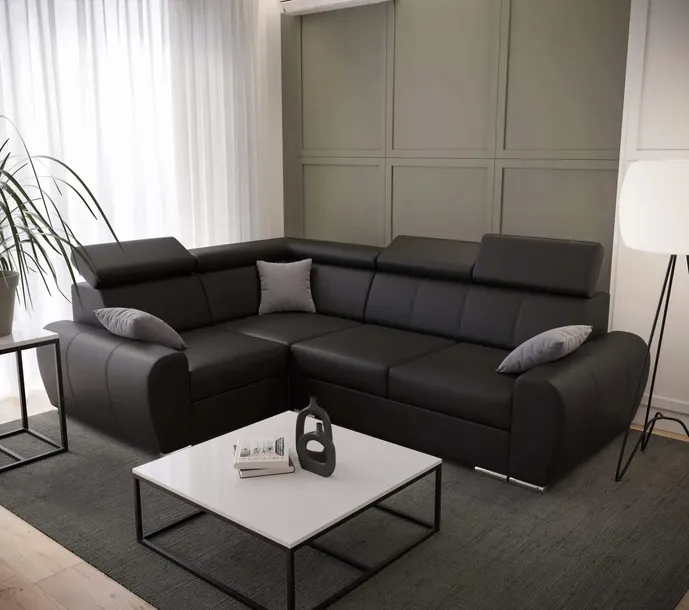 Narożnik Rozkładany 255x190 cm Apollo KN08 | Regulowane Zagłówki | O-SOFA