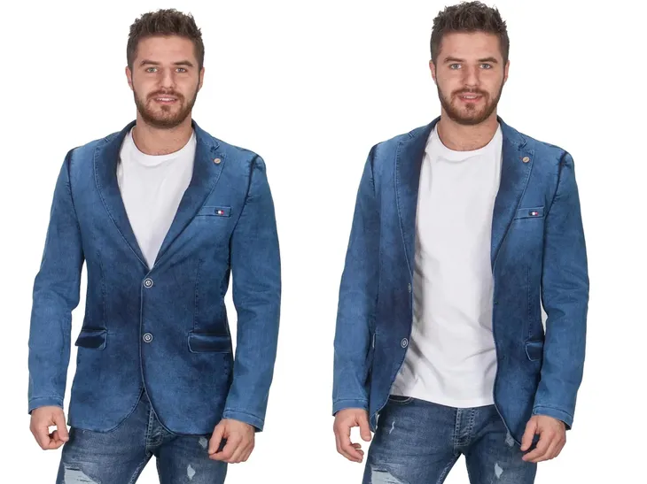 Marynarka męska jeansowa silvenero Lycra Spotowa Elegancka rozmiar 58/xl