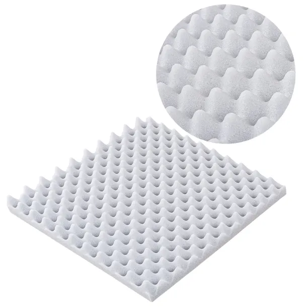 Panel akustyczny fala 50x50cm do redukcji pogłosu jasnoszary grubość 4 cm