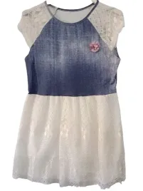 sukienka-dziewczeca-jeans-koronka