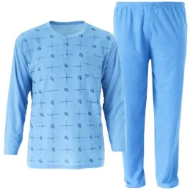 pizama-meska-bawelniana-frota-dlugi-rekaw-pidzama-spodnie-4xl