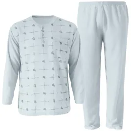 pizama-meska-bawelniana-frota-dlugi-rekaw-pidzama-spodnie-4xl