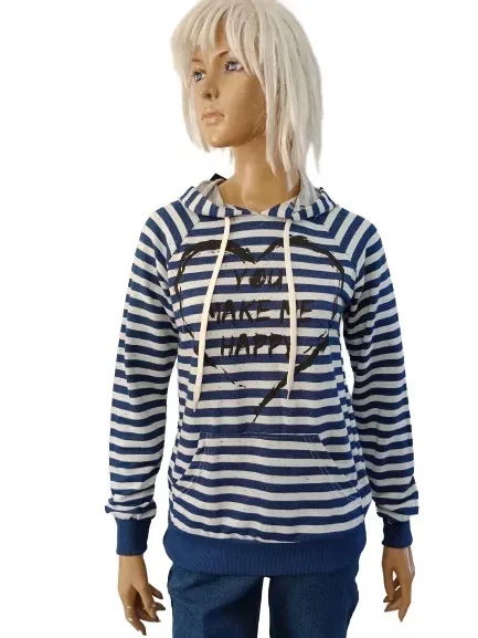 bluza-damska-l-paski-kaptur-stan-nowy