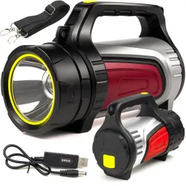latarka-akumulatorowa-led-szperacz-powerbank-mocna-reflektor-pasek-na-ramie