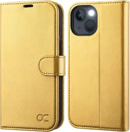 ocase-etui-skorzane-do-iphone-14-plus-z-klapka-portfel-rfid-stojak-zlote