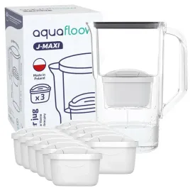 dzbanek-filtrujacy-aquafloow-j-maxi-25l-czarny-12x-filtr-wody-wklad-maxi
